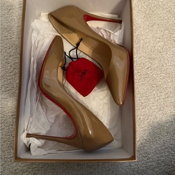 Christian Louboutin Glossy Brown Heels